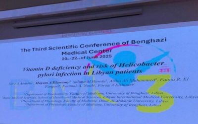 جامعة بنغازي تشارك بورقة بحثية متميزة في المؤتمر العلمي الثالث لمركز بنغازي الطبي